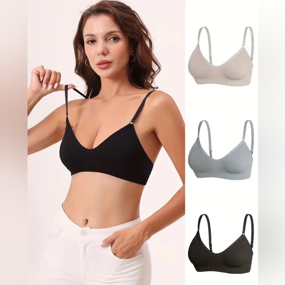 Set of 3 Medium wireless bras NWOT